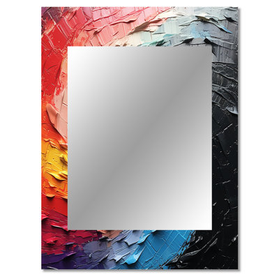 Minimalism Rainbow Prismatic Dreams - Rainbow Wall Mirror, Traditional Decorative Mirror, Printed Metal Art