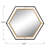 Hexagon 2-Tone Metal Framed Wall Mirror