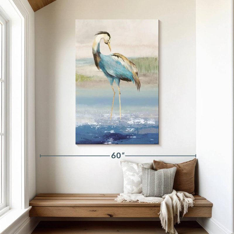 Brampt Heron On The Beach II, 48" H x 32" W