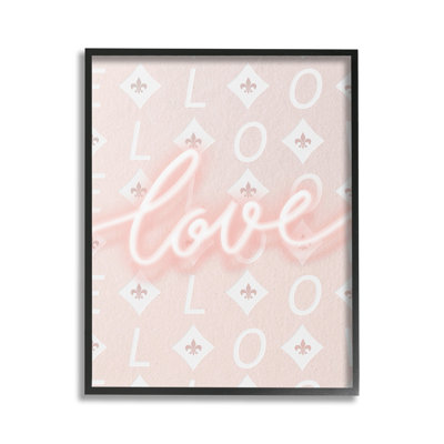 Pastel Love on Pattern Giclee Art by Leah Straatsma