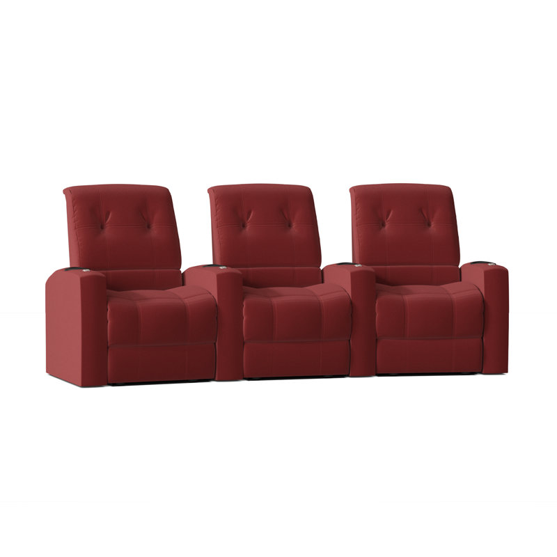 Sièges de rangée de cinéma (rangée de 3), Rouge luxueux, Manuel