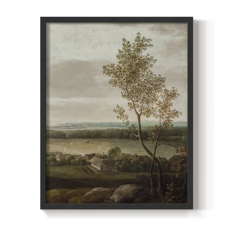 "Vintage Landscape CCLII", H 21 po x l 17 po, Noir, noir, noir, noir