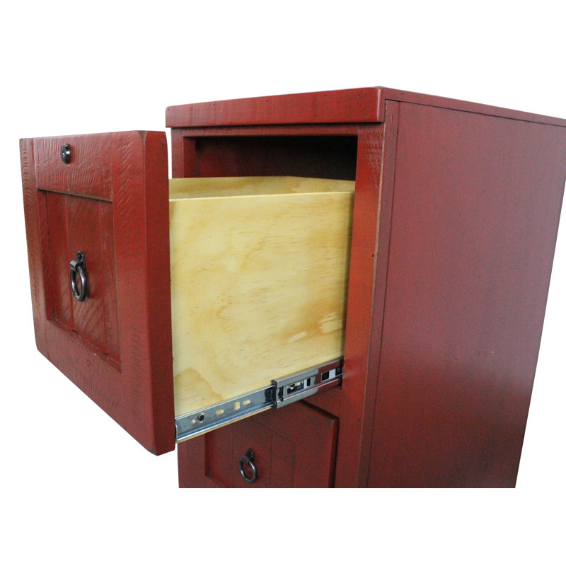 Classeur vertical 2 tiroirs Hadley, Rouge vif