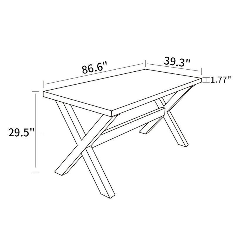 Avika, 29.5"H x 86.6"L x 39.3"W