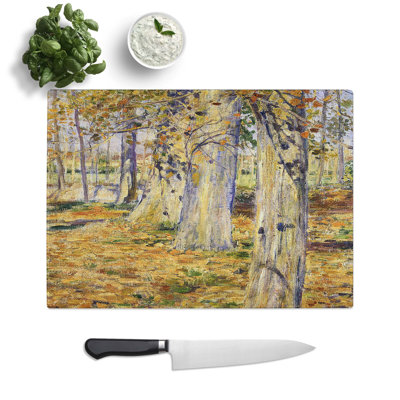 Tempered Glass Dead Leaves Chopping Board