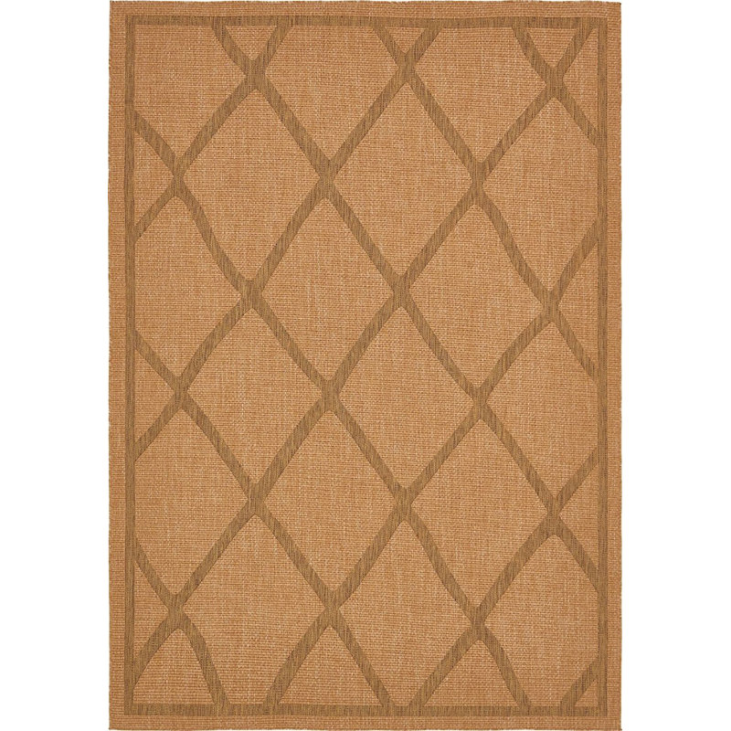 Tapis d'extérieur couleur caramel, Rectangle 6 pi 1 po x 9 pi
