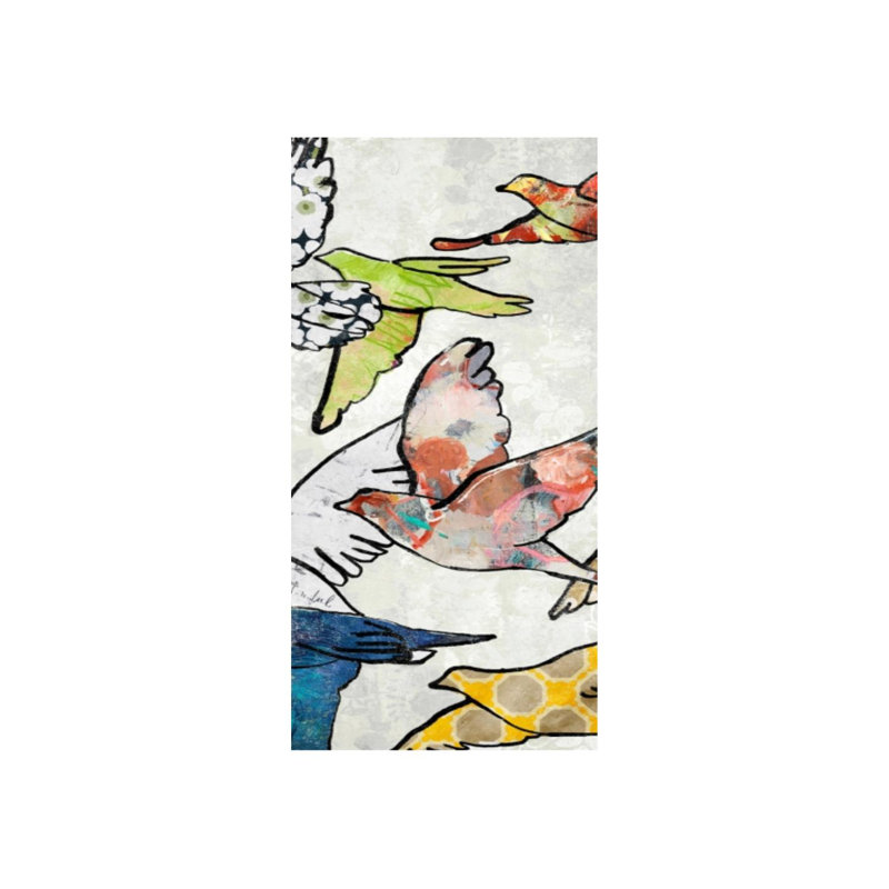 Impression sur toile tendue, "Migre Patterns II" par Emma Brooks, H 40 po x l 20 po x P 1,5 po, Couche de verre