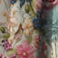 Volant floral rétro patchwork - Rideau floral - 1 panneau occultant-107533825