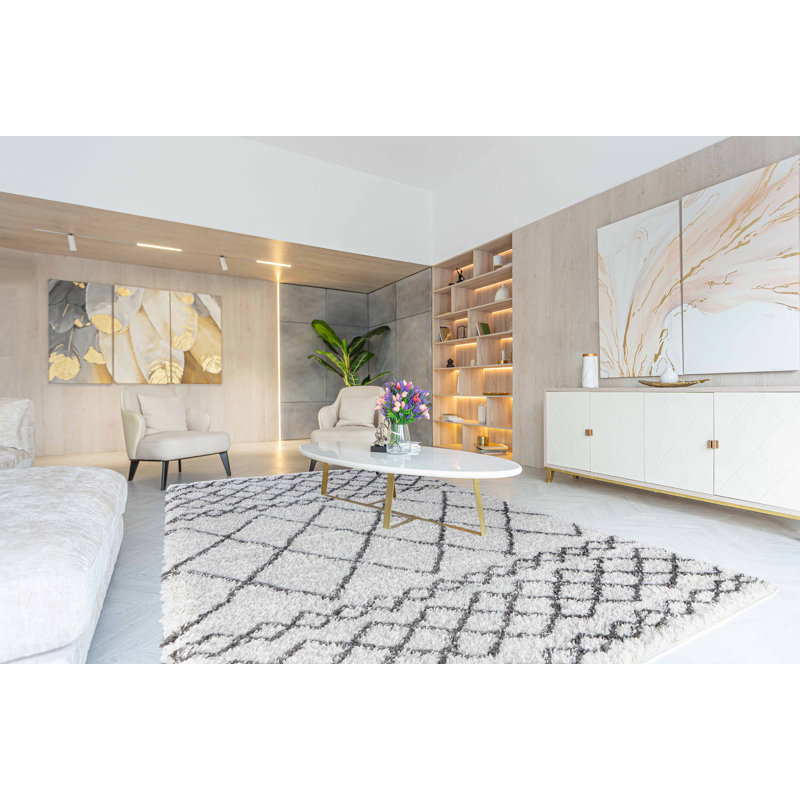 Tingley Geometric Shag Area Rug, Rectangle 200cm x 290cm