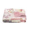 Ensemble de courtepointe réversible en microfibre Pinsonic crème / bleu / rouge-23814488