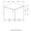 Table de bout rectangulaire en faux marbre gris et noir, 23,5 po de largeur, 22 po de hauteur, bois franc asiatique, pour l'espace de vie principal, espace