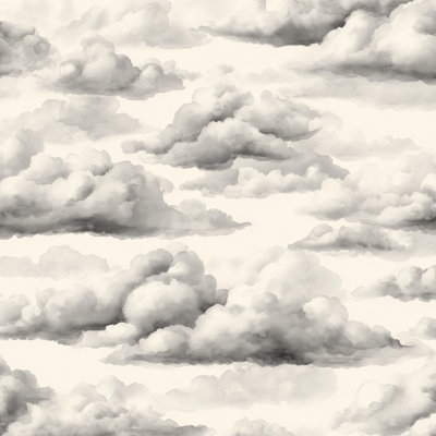 Papier peint abstrait gris avec nuages