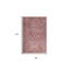Tapis floral rouge 8 pi x 10 pi tissé à la machine