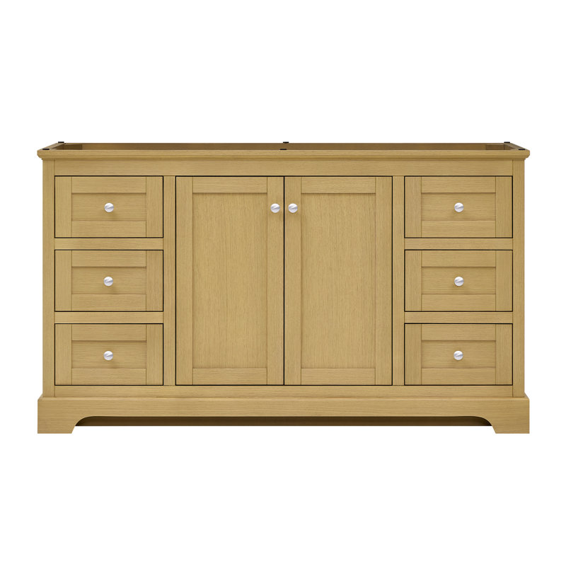 Avery 59.25'' Single Bathroom Vanity Base Only, Dark Blue, Polished Chrome