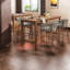 Ensemble de bar de patio en métal durable, finition teck et style moderne pour l'extérieur