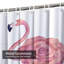 Tissu de papier peint aquarelle avec flamants roses exotiques avec 12 crochets-1324105733
