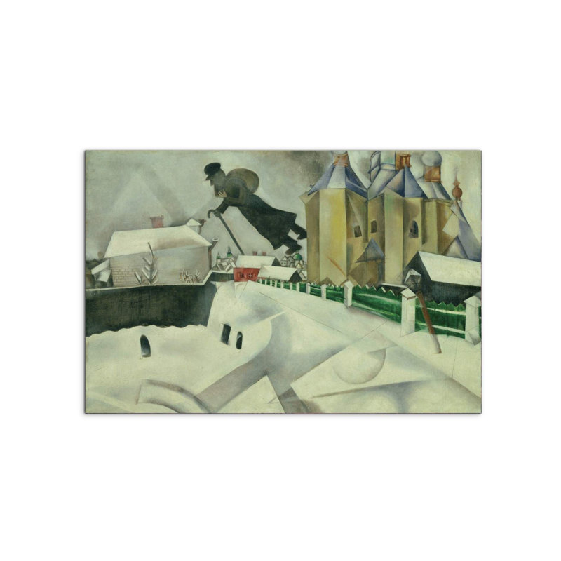 Over Vitebsk by Art Studio 53×80 cm MetalArt Materic Aluminum Satin Effect, Frameless Panel, Lightweight Ready to Hang