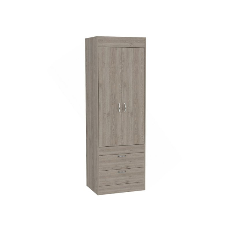 Armoire 2 tiroirs gris clair, Gris clair