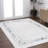Maythel Classic Border Marble Pattern High-Low Silver/Blue Rug-1389605686