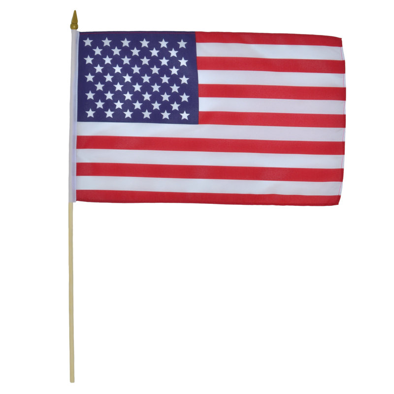 Drapeau américain, H 25 po x l 18 po