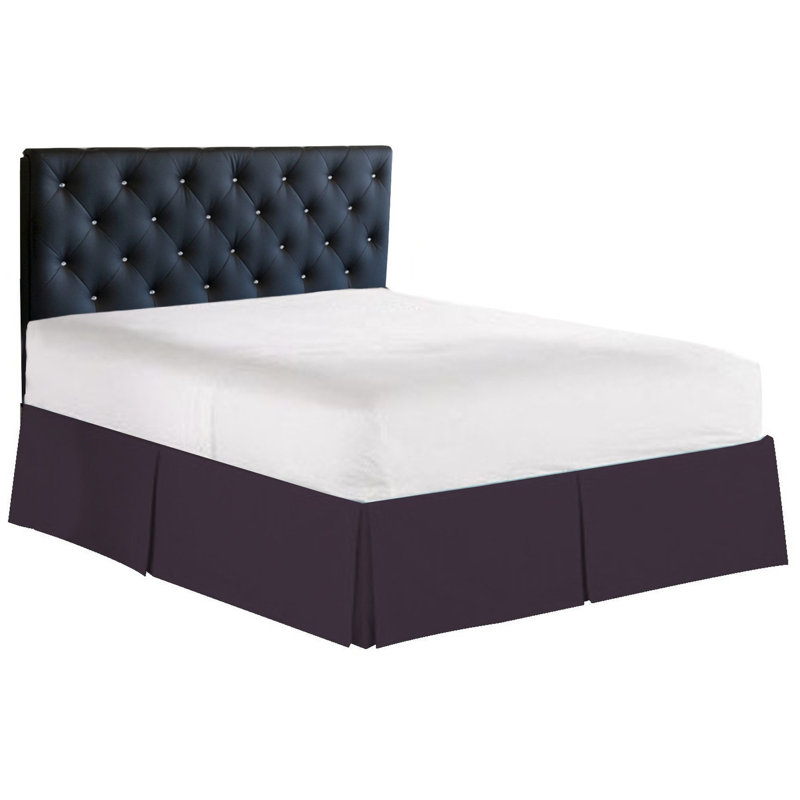 Jupe de lit sur mesure en microfibre à densité de tissage 1500, Violet, Grand lit