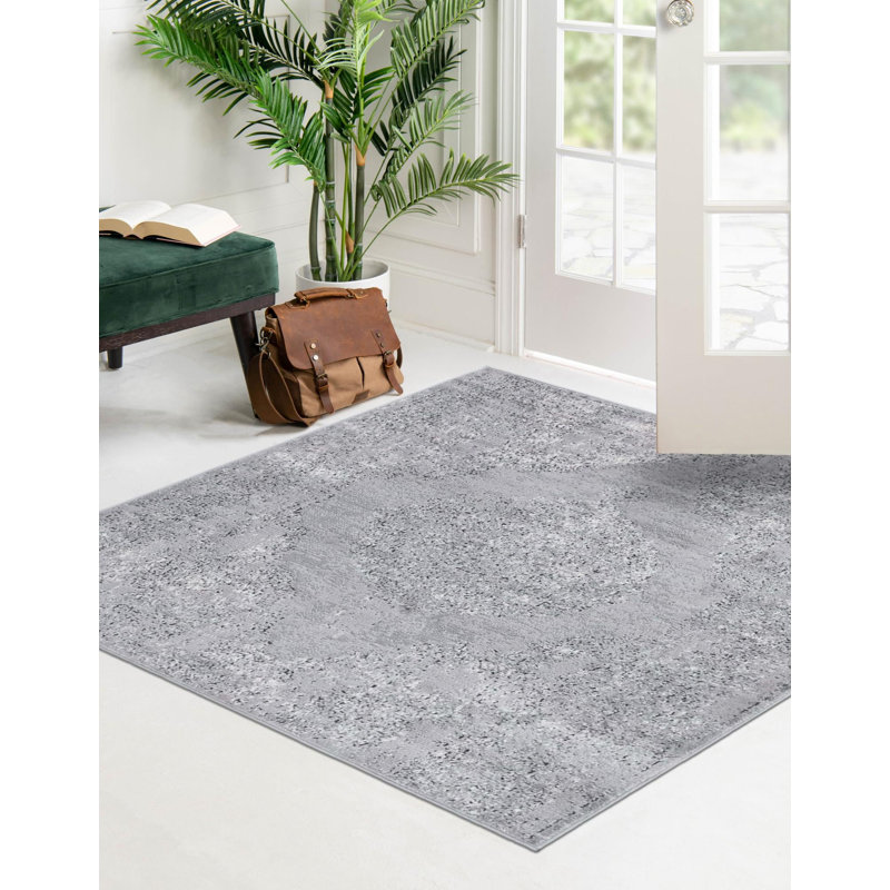 Tapis oriental gris Janousek, Carré 6 pi 1 po