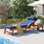 Méridiennes de patio réglables, chaise de piscine moderne en bois d'acacia