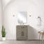 24 po X 18 po. Meuble-lavabo en chêne gris avec comptoir en acrylique et miroir inclus - fermeture en douceur, espace de rangement intérieur l 24 po x P 18 po-17092969