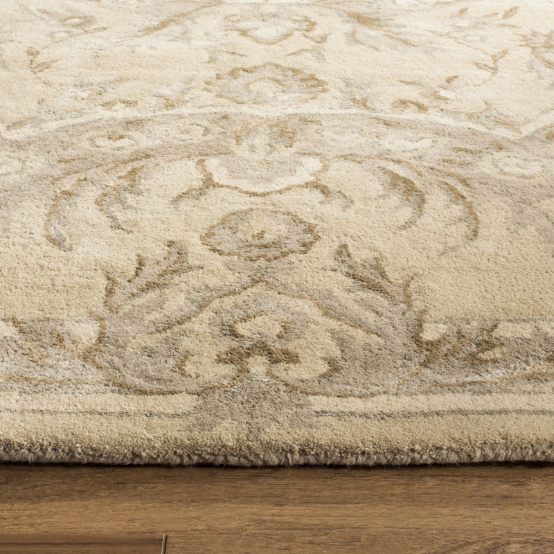 Tapis oriental en laine et viscose touffeté à la main Lendella, Rectangle 4 pi x 6 pi
