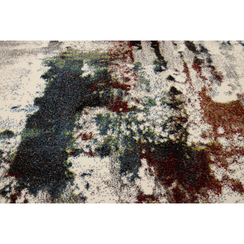 Steverson Abstract Area Rug, Rectangular 120 x 170cm