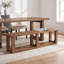 Upholstered Bench with Shelves