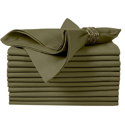 Premium Cloth Napkins Set Of 12, 18X18 Inches, 100% Cotton, Washable, Soft & Absorbent, Perfect For Wedding, Christmas, ‎Thanksgiving Dinners