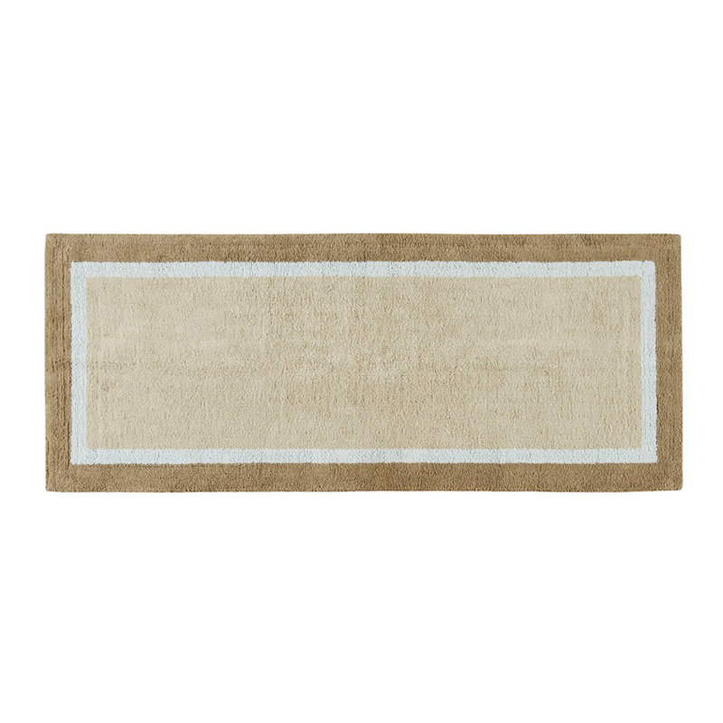 Cotton Tufted Bath Rug With Non-Skid Backing, Perfect For Safe And Comfortable Bathroom Use