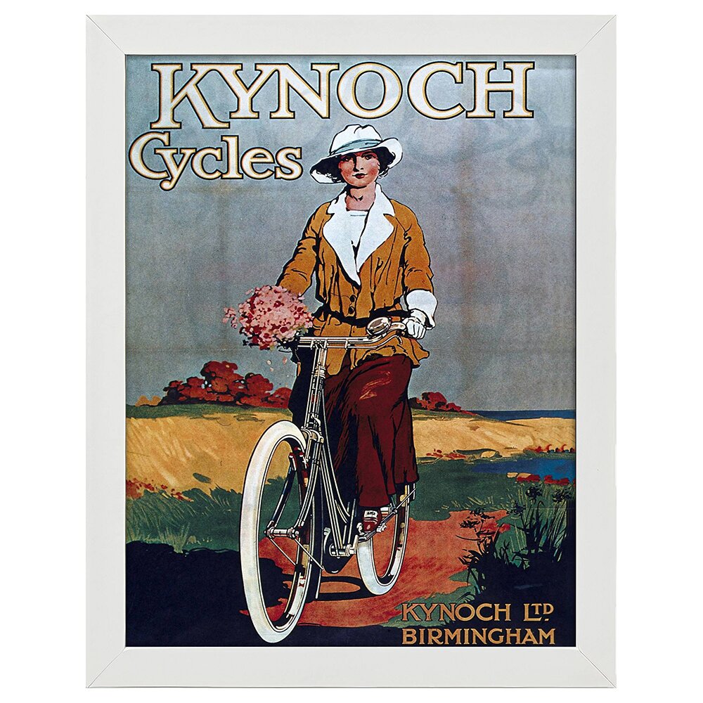 Leinwandbild Vintage Advertising Poster Kynoch Cycles