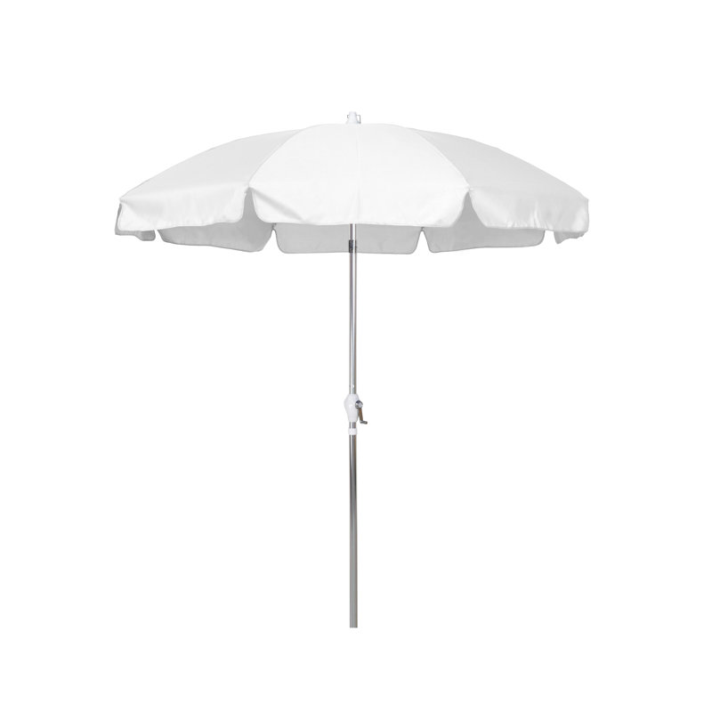 90'' Market Umbrella, Anodized, White - Olefin