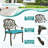 9-Piece Dining Set includes 1 round table with detachable lazy susan, 8 cushioned chairs-1928545857