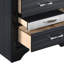 Table de chevet noire 3 pour chambre à coucher - Option de rangement polyvalente élégante et peu encombrante