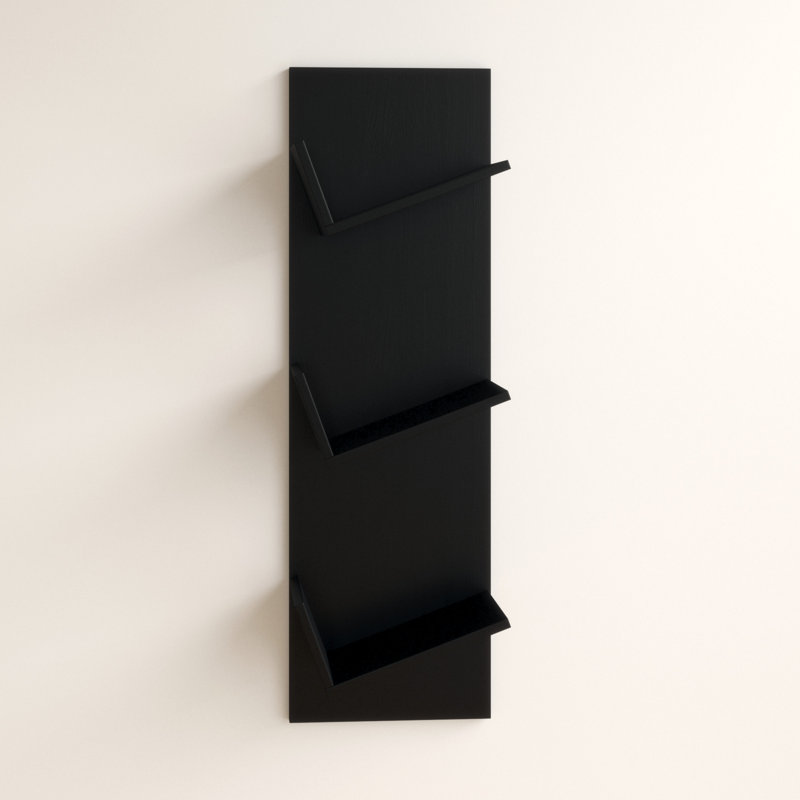 Slater Wall Mounted Wine Bottle Rack, Black