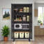 Armoire de rangement en métal 61 "avec tablettes réglables - 2 portes galbées