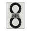 Tapis à motif géométrique moderne et contemporain blanc et noir lavable à la machine avec boucle Infinity Loetta-240844678