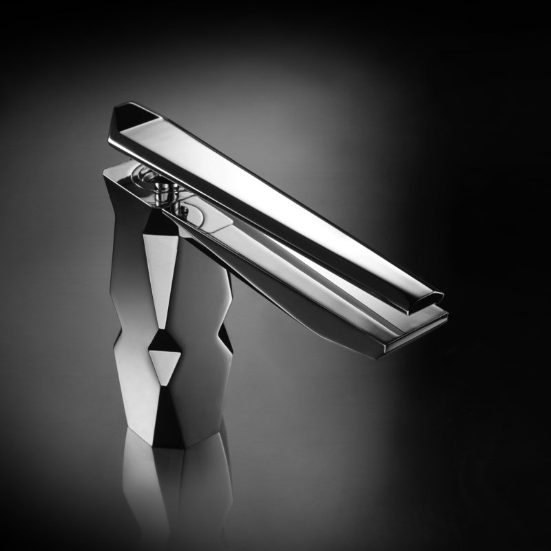 Ikon Low Luxury Single Hole Bathroom Faucet, Polished Chrome