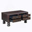 Table basse rectangulaire en bois massif pour le salon, table basse antique de 40 pouces avec 4 tiroirs-388245992