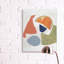 Collage de forme abstraite, orange, vert, bleu par un artiste inconnu - impression-1106857401-1106857400