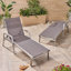 Ensemble de chaises longues en aluminium Oxton