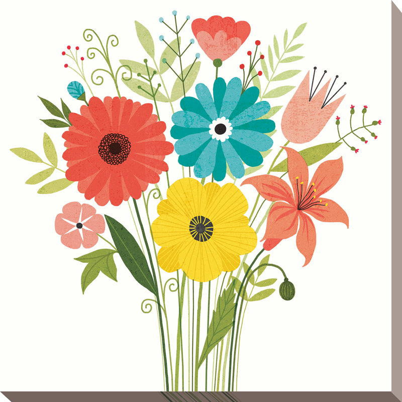 « seaside bouquet iii », reproduction d’impression sur toile, H 36 po x l 36 po x P 1,5 po, Toile tendue