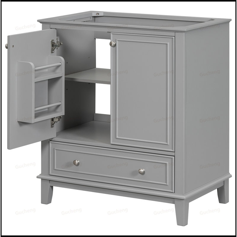 30 Inch Bathroom Vanity Base Only, Gray