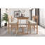 Ensemble de table de salle à manger à hauteur de comptoir 5 pièces avec 1 table rectangulaire et 4 chaises pour petits espaces Topmax