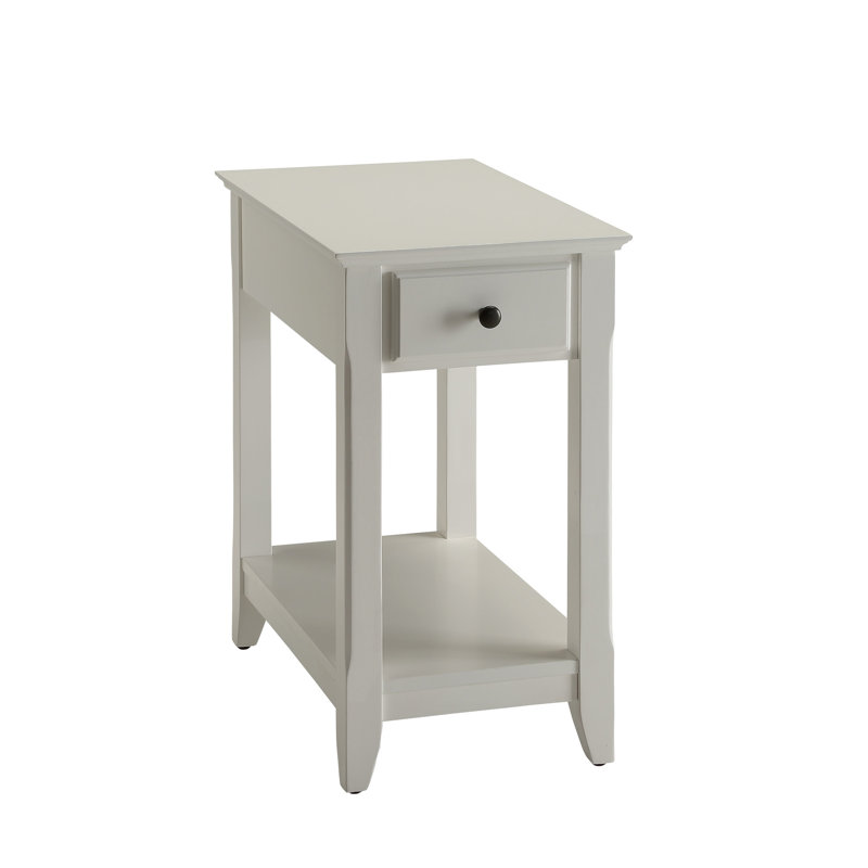 White Finish Rectangular Table With Versatile Storage Options Leg Open And Drawer In