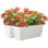 Pot à fleurs Lliwen Railing - Boîte à fleurs 20,75 pouces avec bonde de drainage - Boîte à fleurs extérieure de 6 gallons - Jardinière pour terrasse, porche ou balcon par Pure Garden