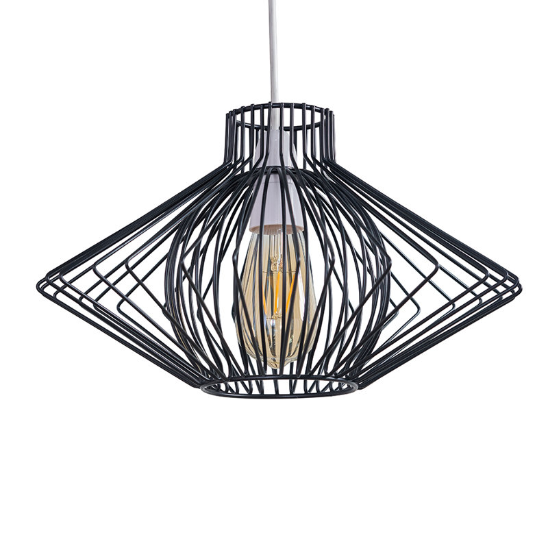 Sinat 22cm H Metal Novelty Pendant Shade ( Spider ) in Black